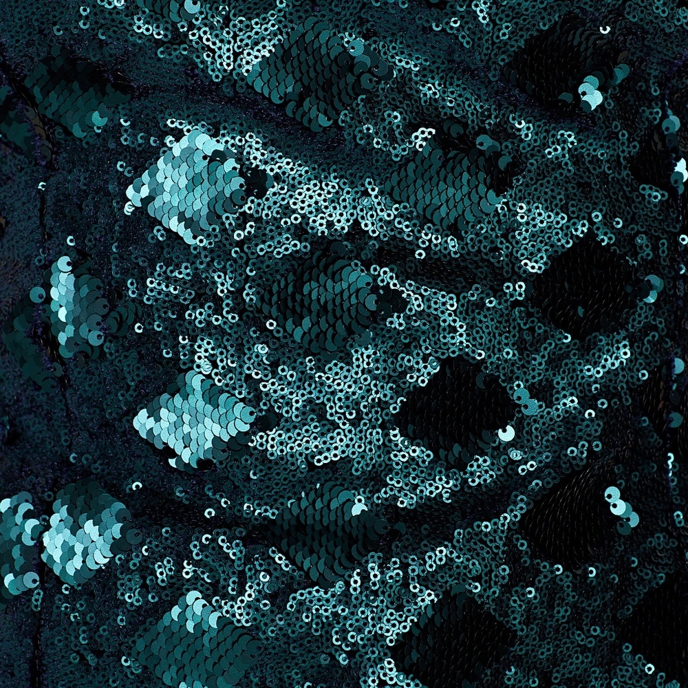 NWT ZARA Mermaid Green Sequin Strapless Tube Tob - Picture 6 of 8